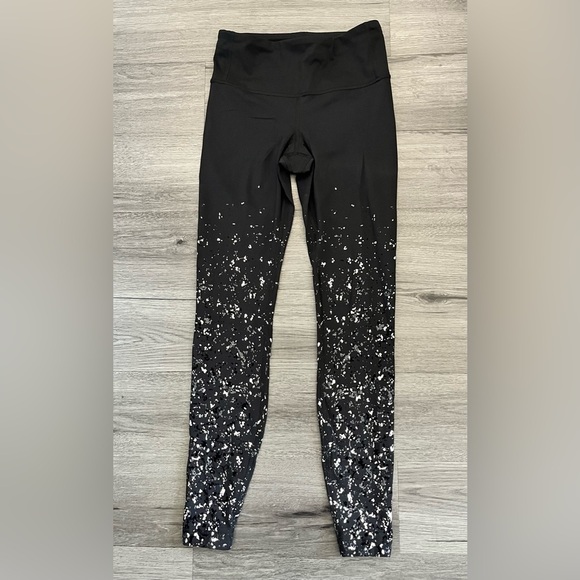 Lululemon Women's Size 6 Speed Wunder Tight 28” Spark Leggins Black Silver - Picture 5 of 12